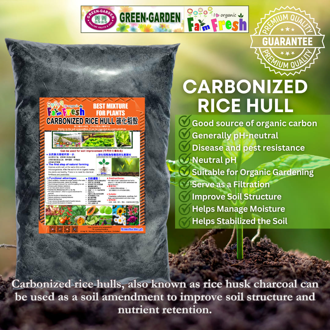 rice husk in potting mix Carbonized Rice Hull Potting Soil (3 liters and 10 liters)