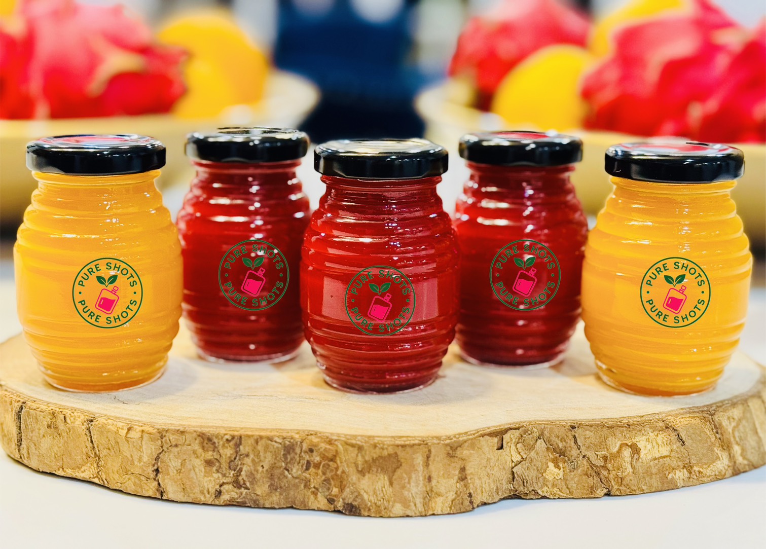 Pureshots in Glass Jar 100ml (5 jar/set)