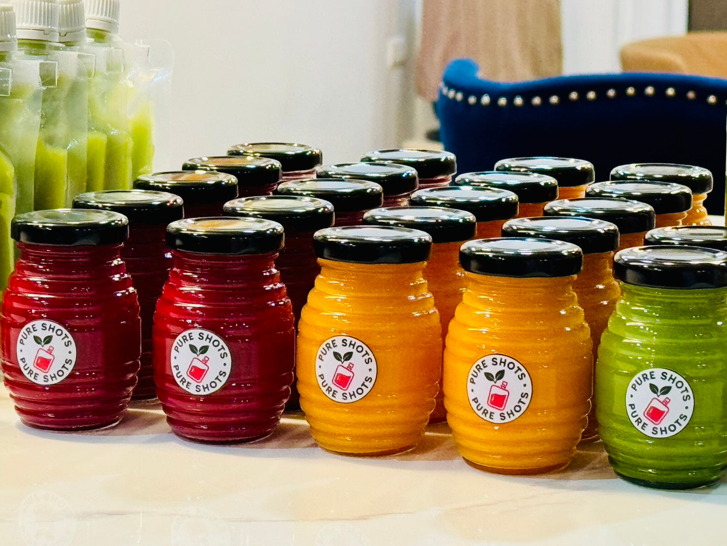 Pureshots in Glass Jar 100ml (5 jar/set)
