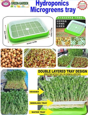 Hydroponics Microgreens Tray (Double Layered Tray Design)