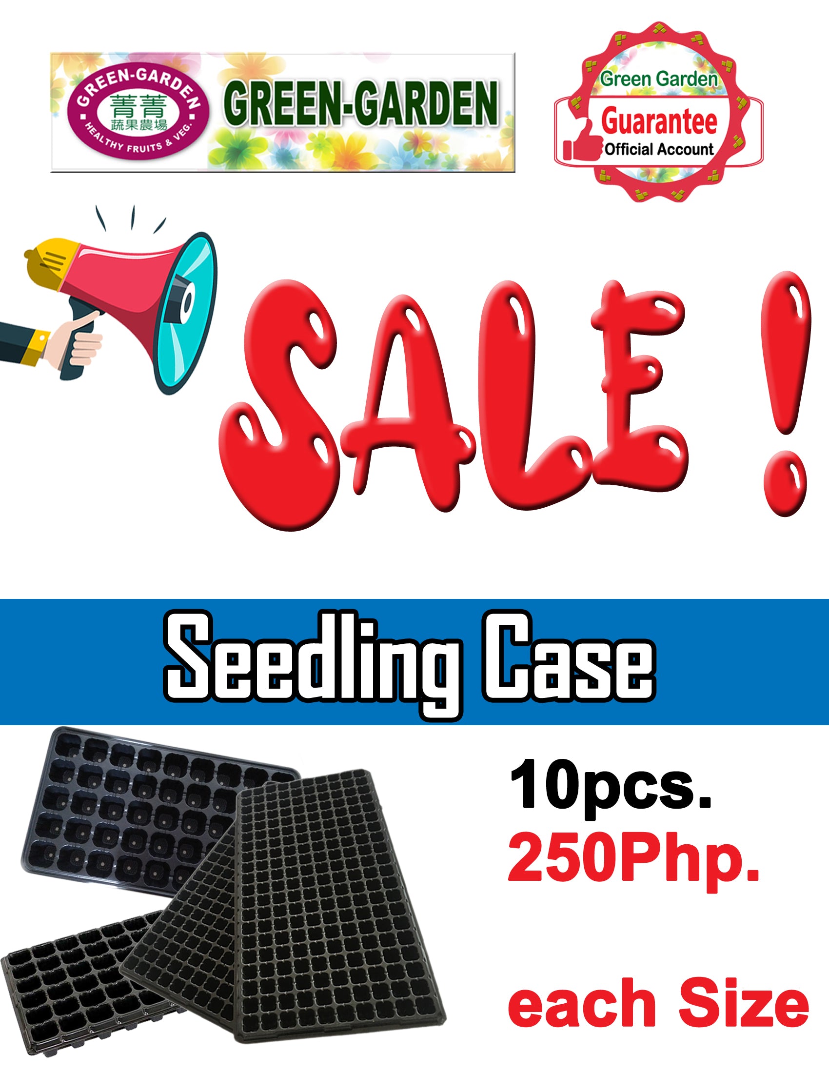 SUPER SALE !!! Seedling Case 10pcs for only 250.00 (Sizes 50 hole, 72 hole, 128 hole)