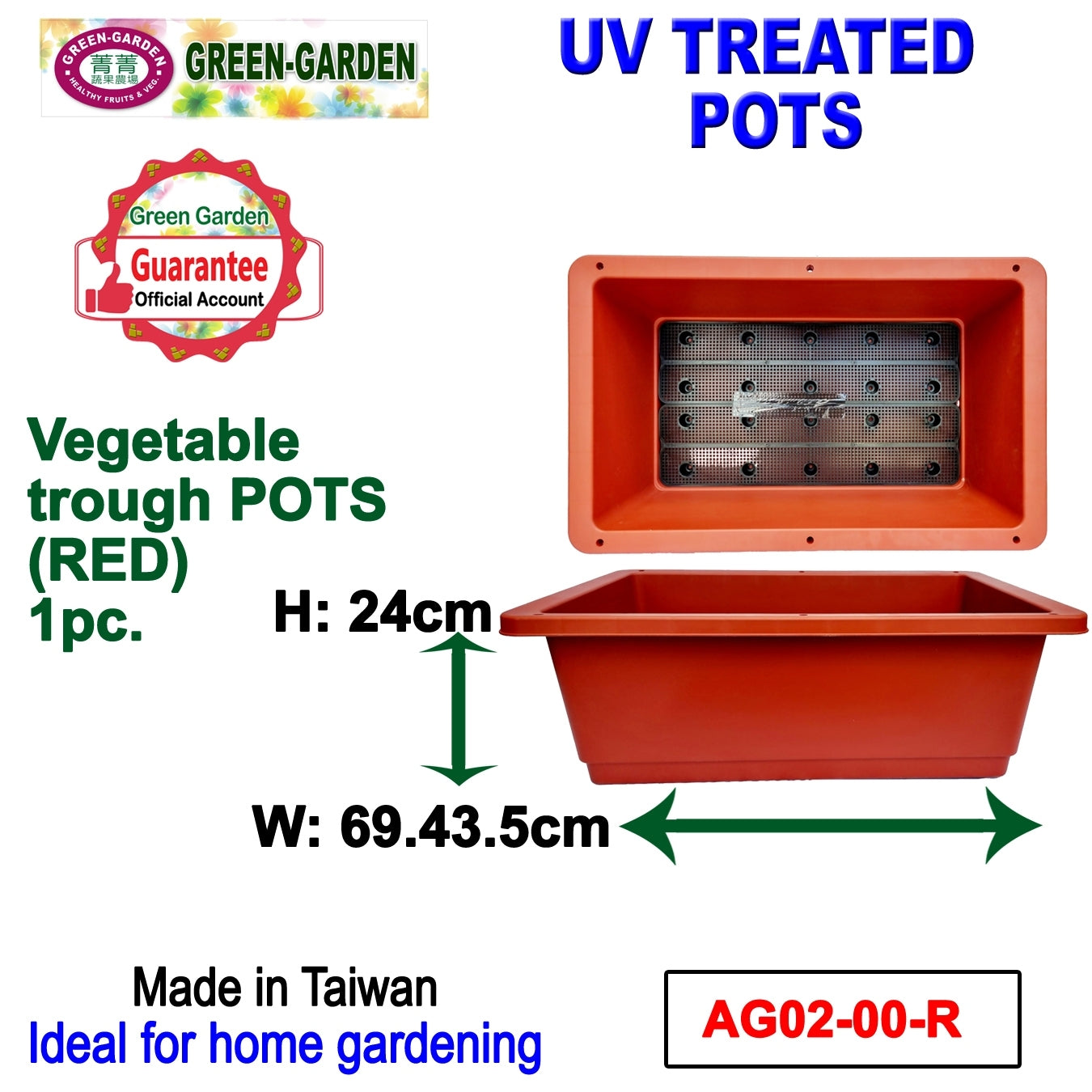 UV TREATED Vegetable Trough