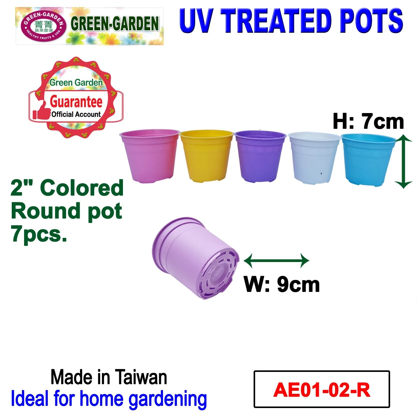 UV TREATED Cultivation Pot 2" (7pcs)