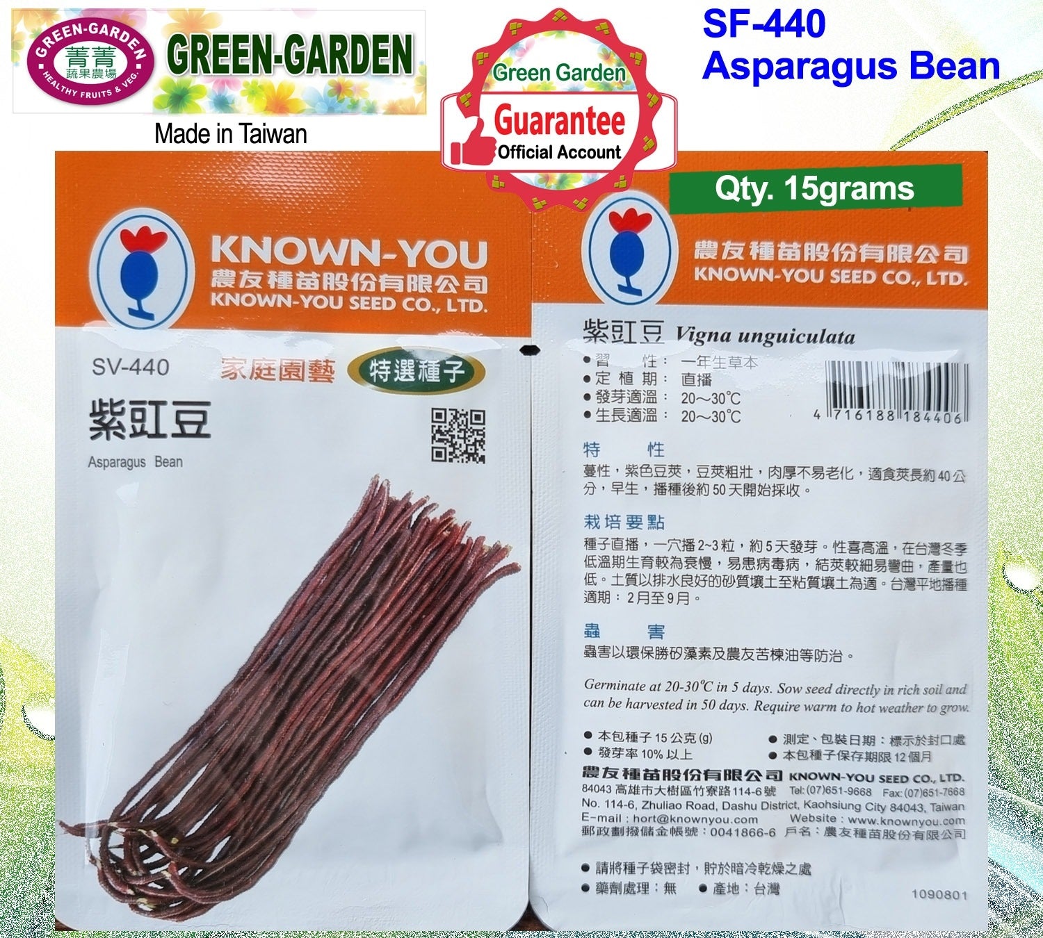 Known You Special Seeds (SV-440 Asparagus Bean)